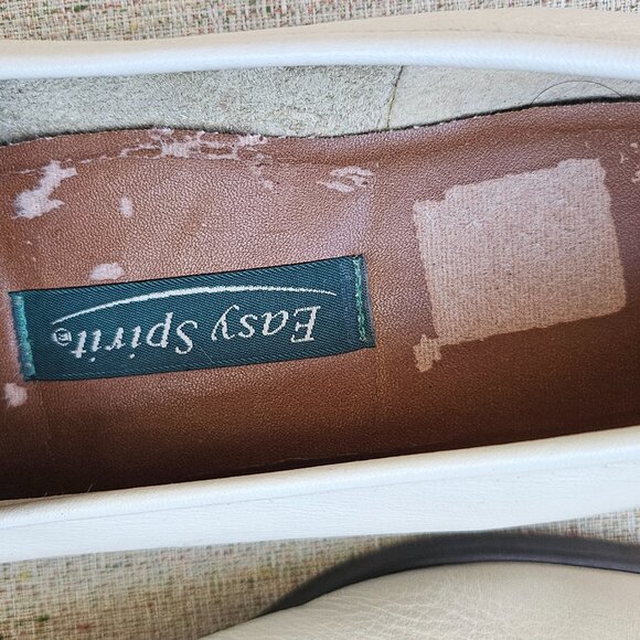 Easy Spirit Women moccasins White Leather Loafers Slip On Shoes Size 10 2A - Picture 13 of 15